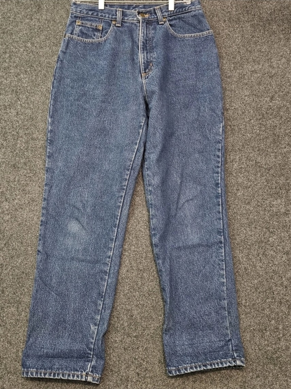 L.L.Bean Double L Women’s Jeans 10R Blue Plaid Lined Relaxed Fit